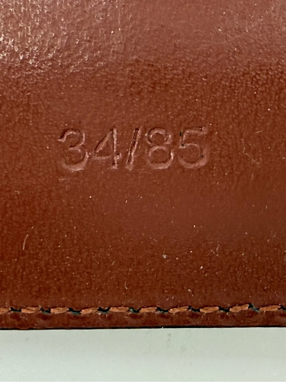 Perry Ellis Men’s Tan Brown Leather Belt 36